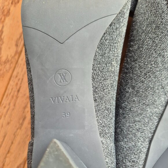Vivaia Titli Pointed-Toe Bow Heels Gray EU39 US8 - Picture 11 of 13